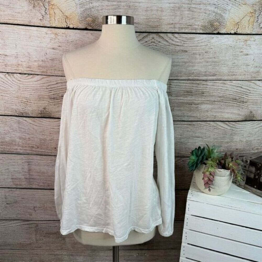 Velvet by Graham & Spencer Women's White Off-Shoulder Blouse M